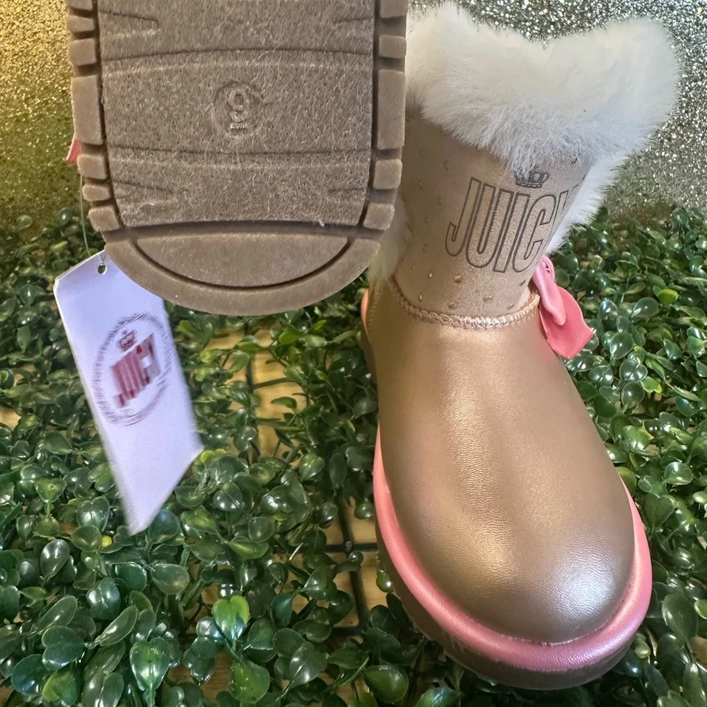 Juicy Couture Gold and Pink Kids Boots